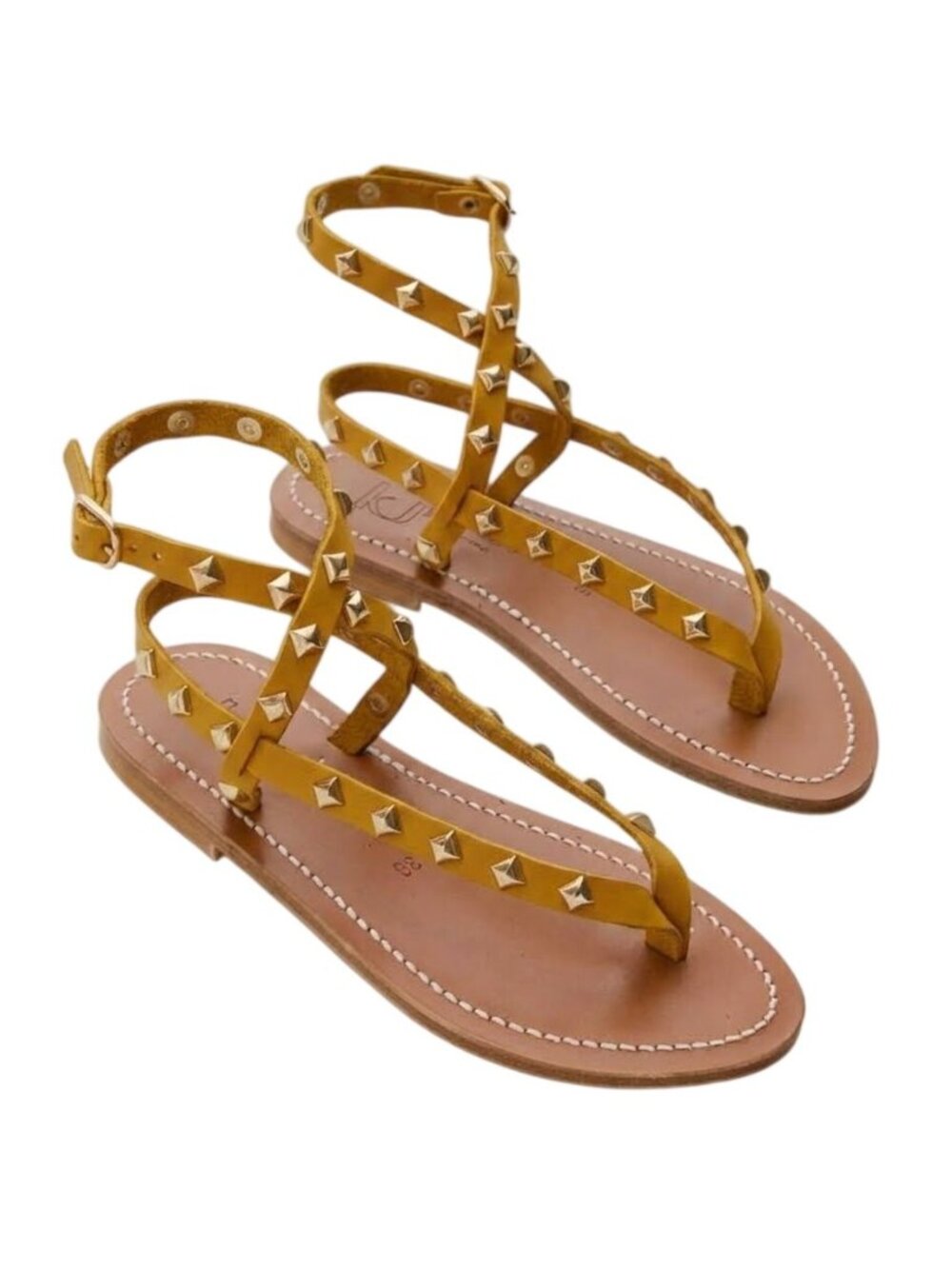 K.Jacques Deltapyr Flat Sandals in Solar Bronze 38 New with box Womens low heels